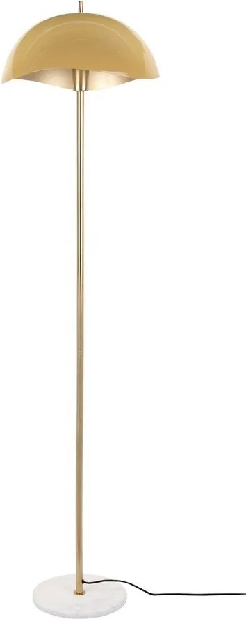 Mustársárga-aranyszínű állólámpa fém búrával (magasság 154 cm) Waved – Leitmotiv