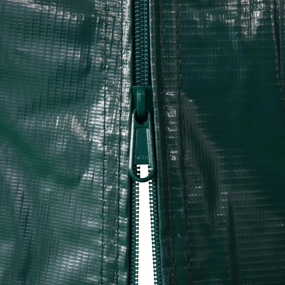 zöld PVC sátorgarázs 2,4 x 2,4 m