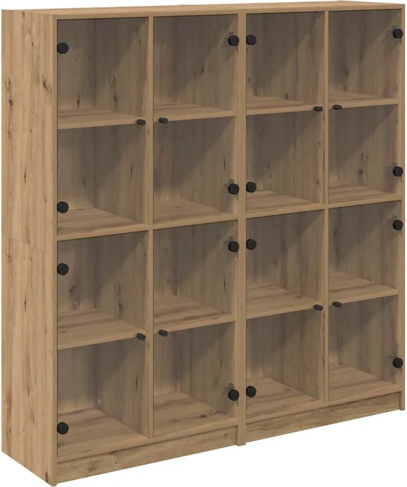 vidaXL Magasfiú 2 pcs Artisan tölgy 68 x 37 x 142 cm Faanyag