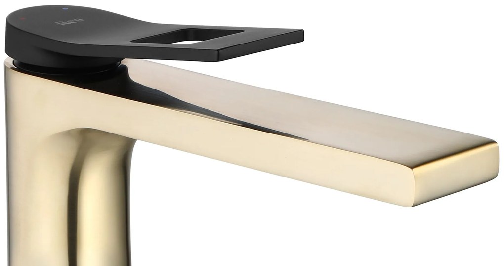 Fürdőszobai csaptelep REA Soul Gold mat black low