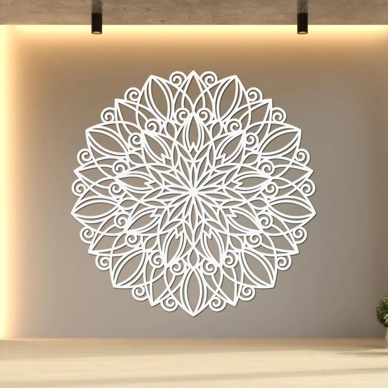 Fából készült mandala a falon táncoló virág | ORPEROF