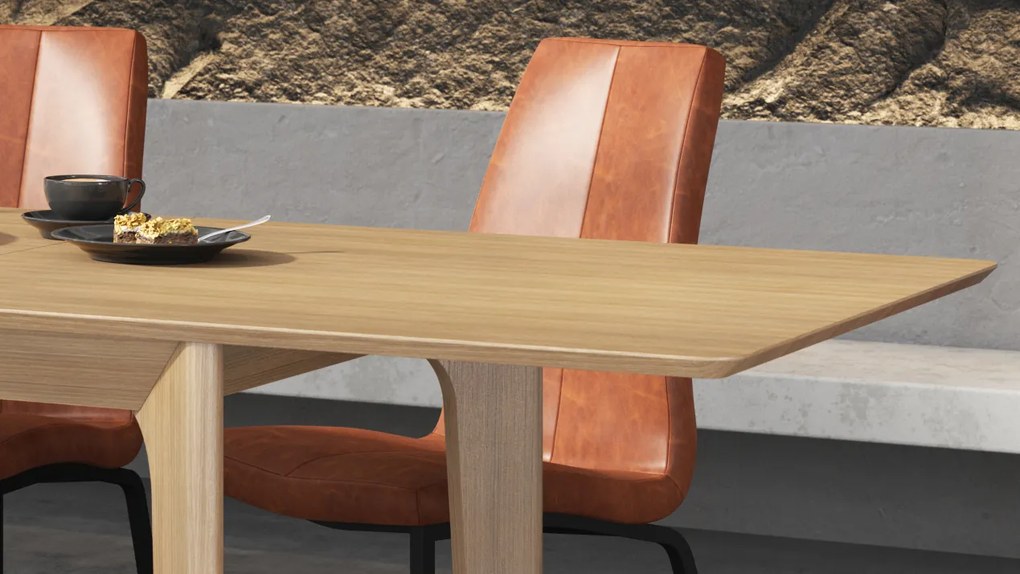 Mazzoni BARI Természetes Tölgy 180x90 cm (+2 db 45 cm-es bővítőlap) - 270 CM-IG BŐVÍTHETŐ JAPÁN/SKANDINÁV STÍLUSÚ FA ASZTAL