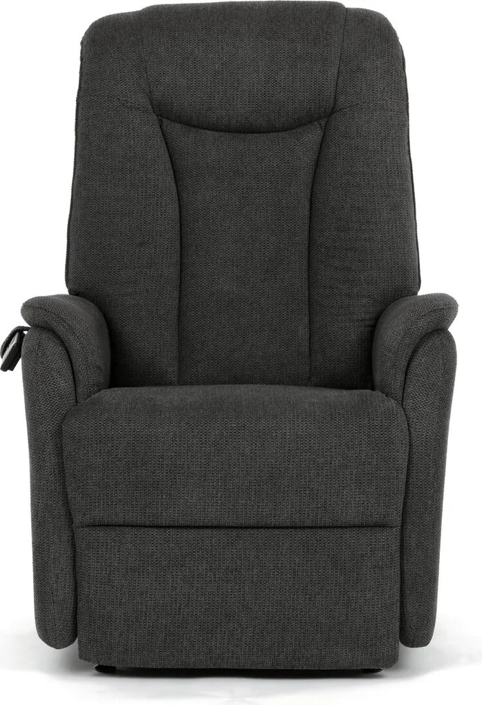 Polohovací křeslo, elektrické kabelové ovládání, šedá, látka, TV-L8963 GREY2