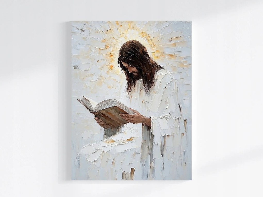 Vászonkép Canvas Portré Jézus Krisztus Könyv Vallás 60x80