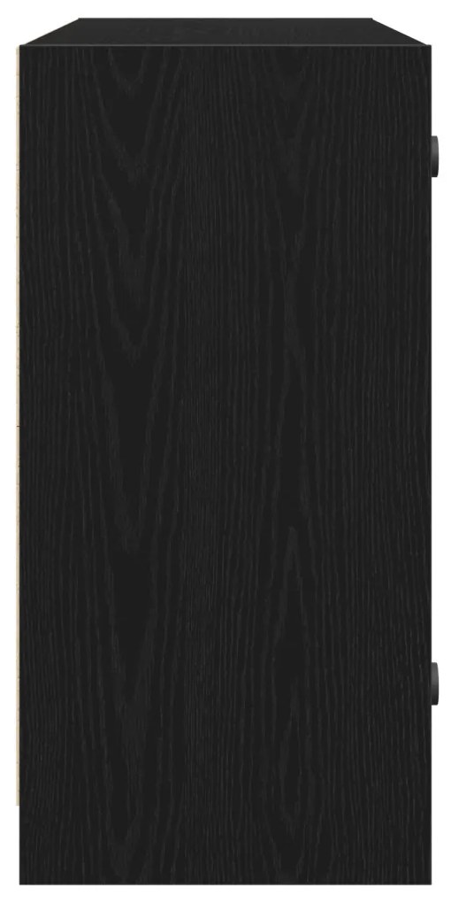 Oldalszekrény Fekete Tölgy 102x37x75,5 cm Mérnöki Fa