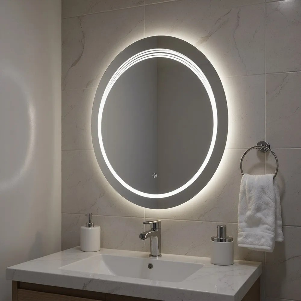 Modern LED fürdőszobai tükör – Ria 60 LED tükör páramentesítővel