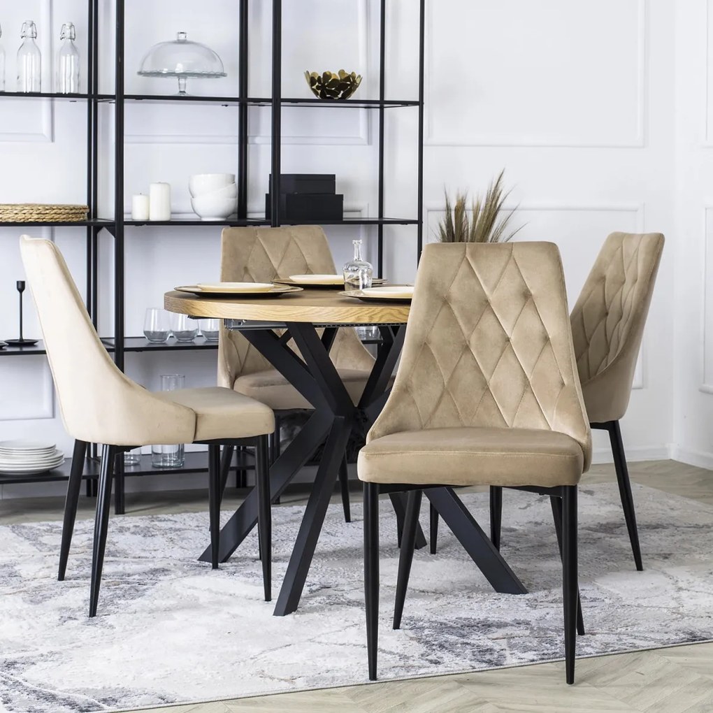 Bézs Bársony Étkezőszék CORK