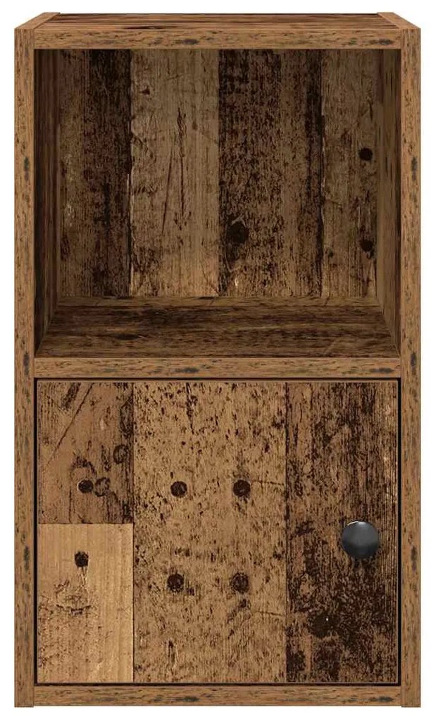 antik fa színű szerelt fa könyvespolc 31x24x52 cm