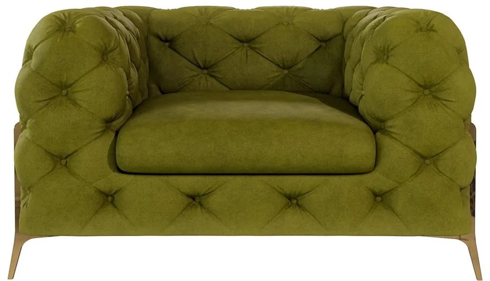 Zöld bársony fotel Chelsea Bis – Ropez