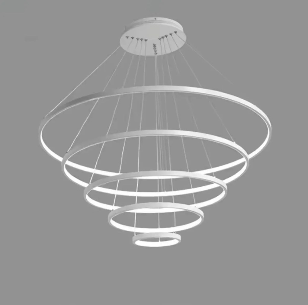 Mennyezeti függőlámpa led kerek gyűrű fehér 80cm