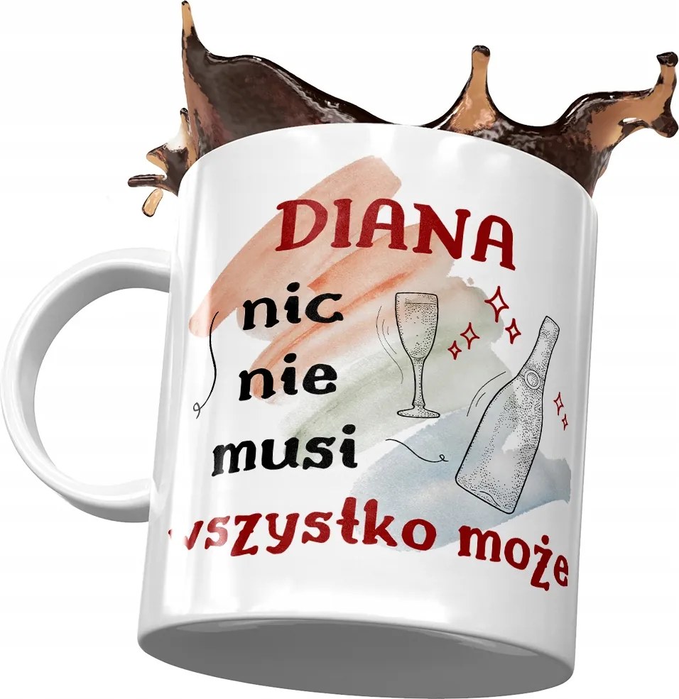 Bögre Diana Barátnő Feleség Ajándék Nyomtatott Fotóval