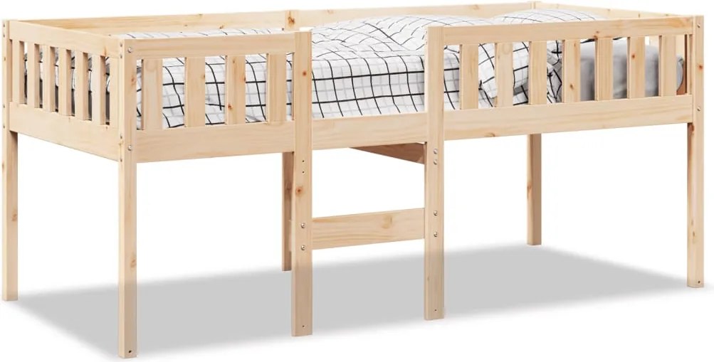 vidaXL tömör fenyőfa gyerekágy matrac nélkül 75 x 190 cm