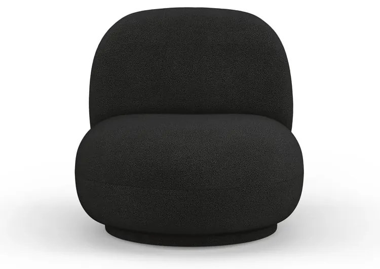 Fekete buklé fotel Chuck – Micadoni Home