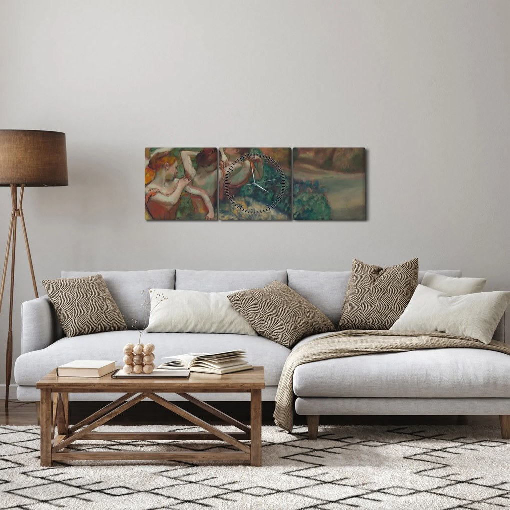 Kép - Edgar Degas, Four Dancers, reprodukciók (órával) (90x30 cm)