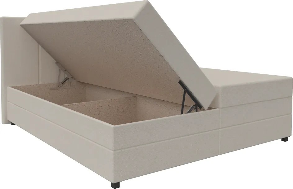 Boxspring ágy, bézs, 180x200, ALEXA