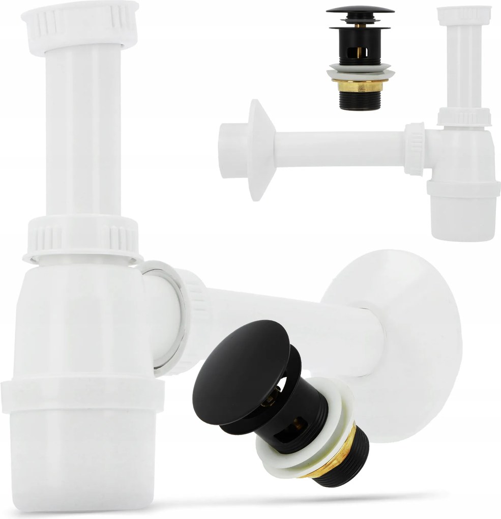 Mosdó félszifon dugó Klik Klak Fekete Nagy Ol