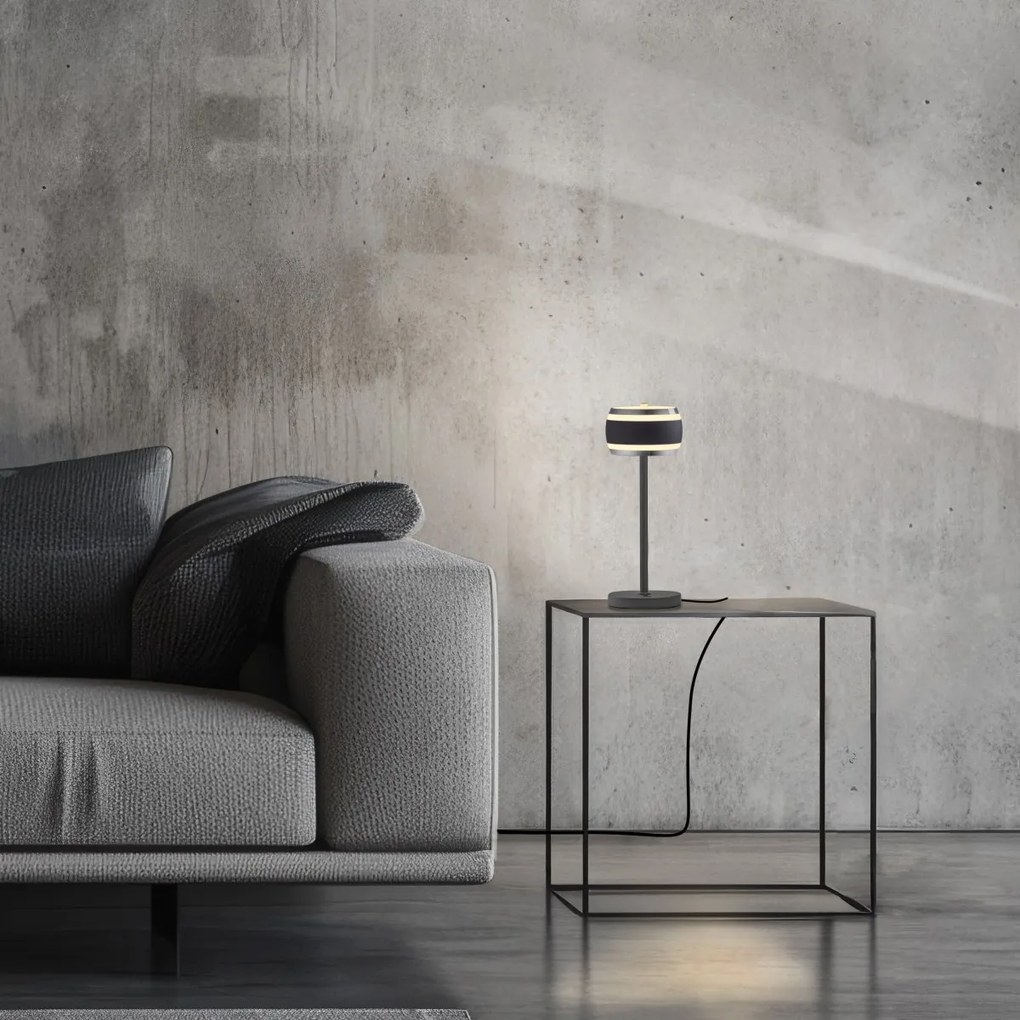 Paul Neuhaus modern asztali lámpa pure falling rings fekete pln4503-18