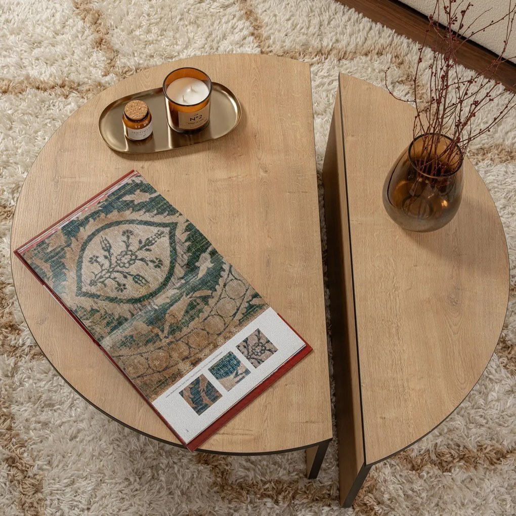 Orion Honey Oak Black dohányzóasztal