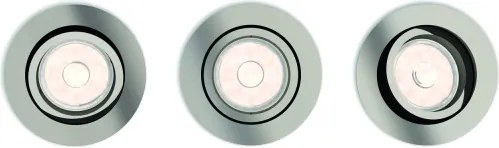 Philips 50393/17/PN - 3 darabos LED RGBW szett, dimmelhető süllyesztett mennyezeti lámpa, 1x GU10/4,8W/230V, króm + távirányító