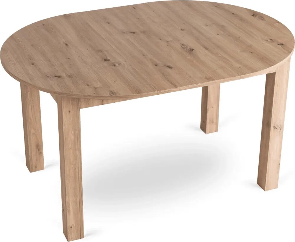 szett étkezőasztal HARRY 102-142 cm artisan tölgy és 4 szék FREDY szürke