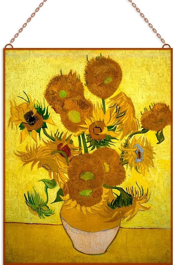 Van Gogh - Napraforgók üvegkép, falikép