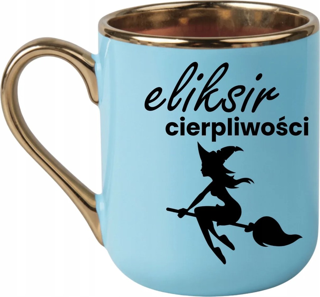 Elegáns bögre „Türelem elixír" 330 Világos Kék