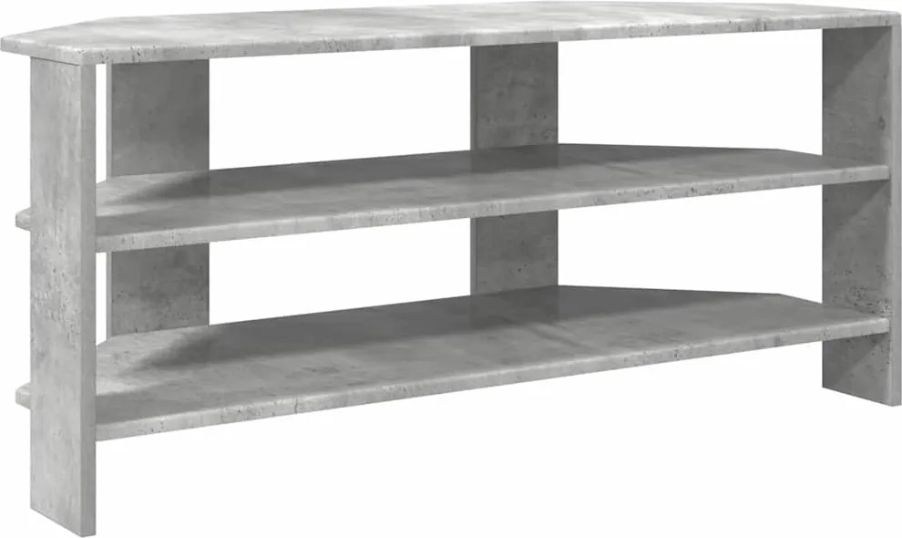 vidaXL SarokTVSzekrény Beton Szürke 102x40,5x45cm Faanyag