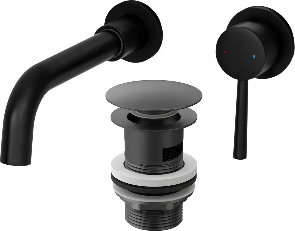 Mosdó Csaptelep Falsík Alatti Csaptelep Kivo Fekete Dugó Klikk Csaptelep Túlfolyóval