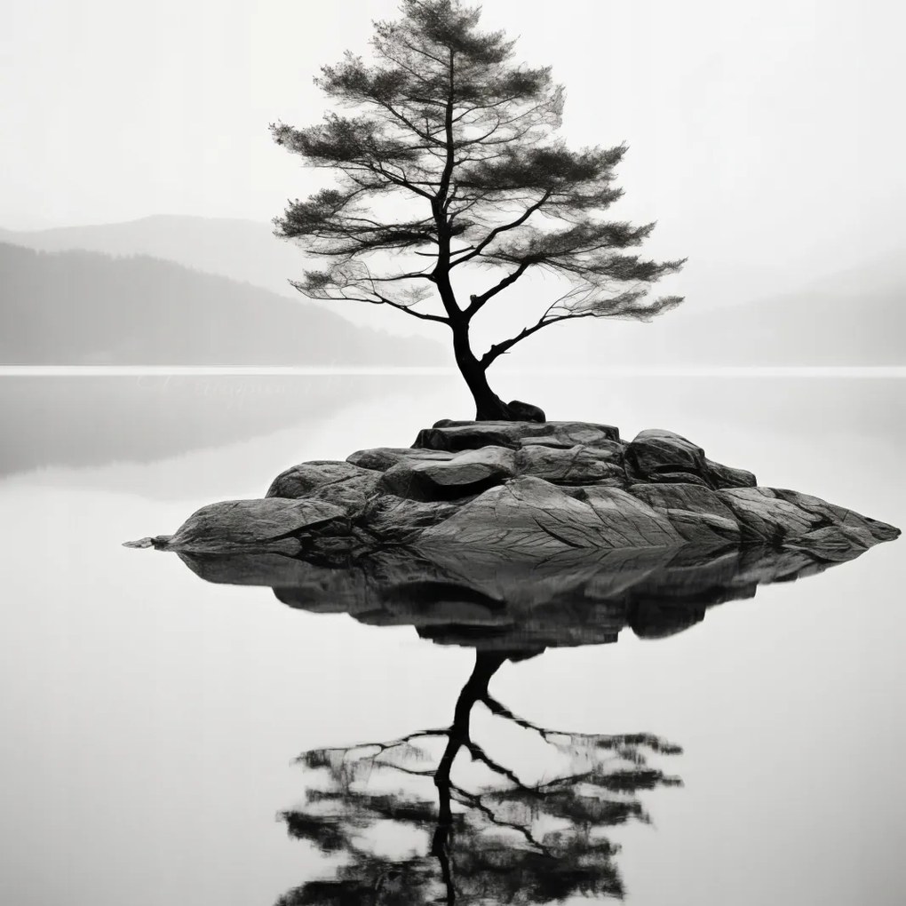 Poszter 80x80cm Magányos fa