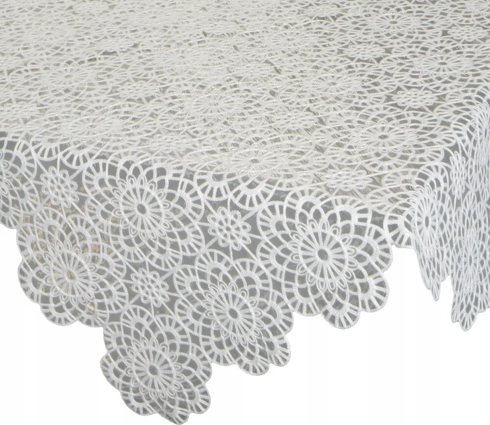 Abrosz dekoratív Irina 85x85 Eurofirany fehér hímzett fátyol