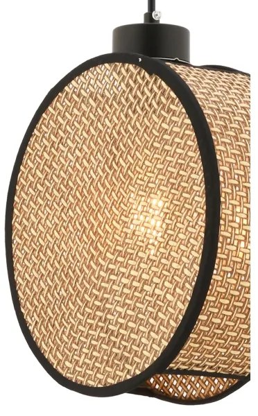 Kábeles csillár DRUM 1xE27/60W/230V barna/fekete