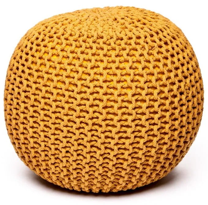 Mustársárga puff - Bonami Essentials
