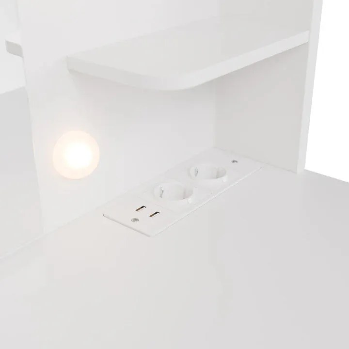 Juskys Malia toalettasztal LED világítással - fehér