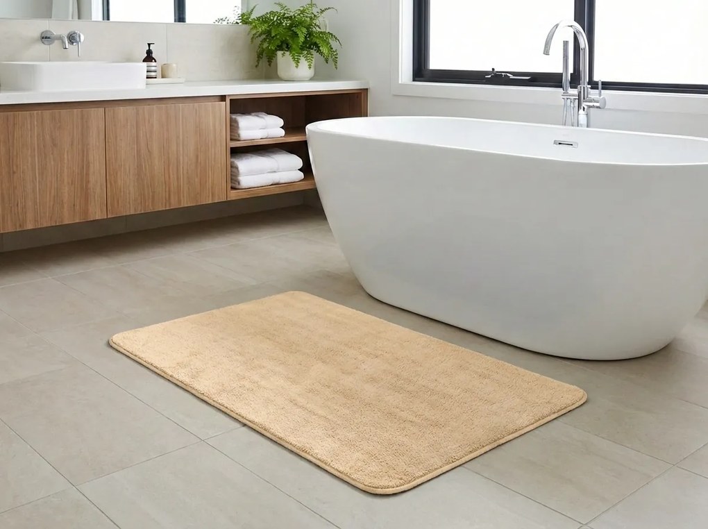 Fürdőszobai szőnyeg TRIVORA 60x100 cm bézs
