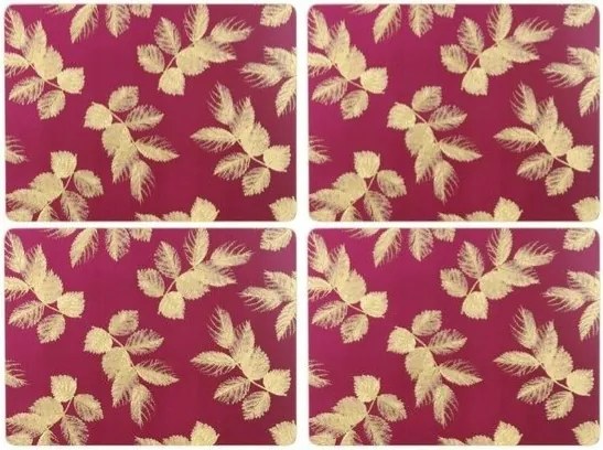 Pimpernel rózsalevél ágak nagy tányéralátét asztalra 30cm 4db