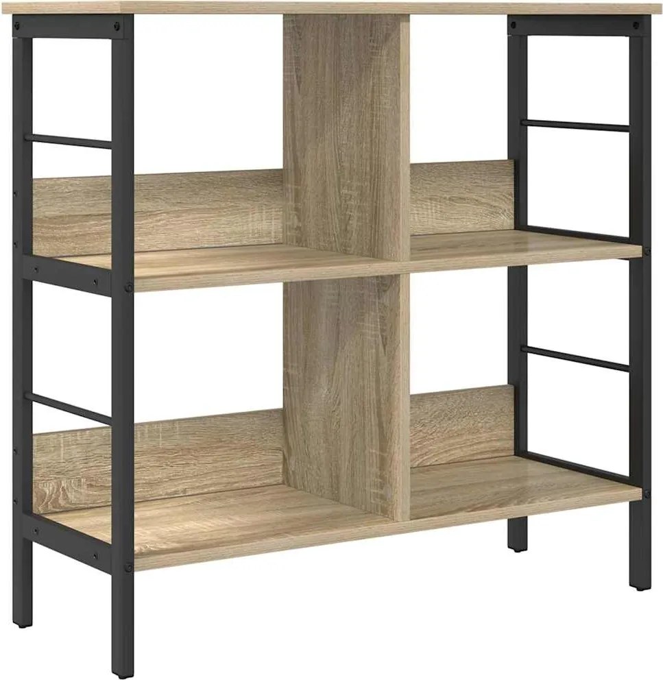 vidaXL Könyvespolc Sonoma tölgy 82 x 32 x 79 cm Faanyag