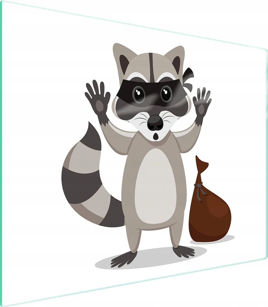 Üveg Vágódeszka 52x40 Mosómedve Edzett Üveg