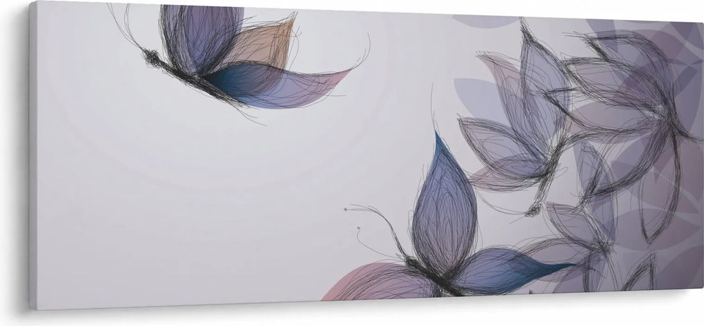 Kép - karikatúra, pillangók (120x50 cm)