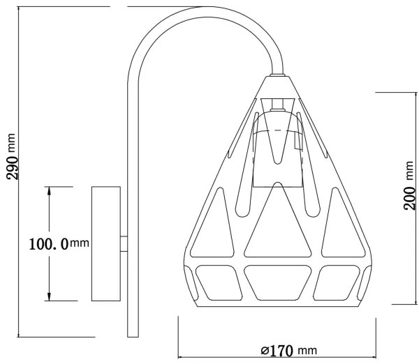 Globo 15889W - Fali lámpa HASSAN 1xE27/40W/230V