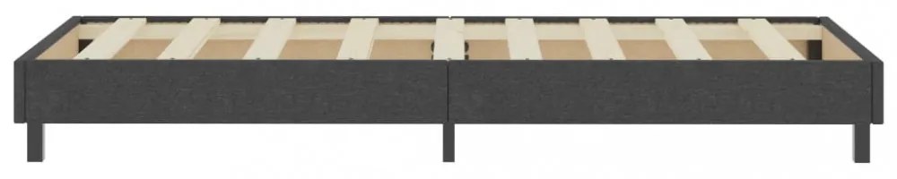 rugós szürke szövetkárpitozású ágykeret 80 x 200 cm