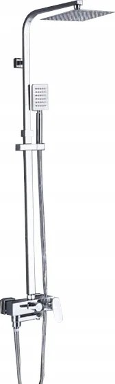 Zuhanyszett Esőztető Kifolyócső Króm