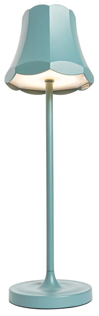 2 db-os Retro asztali lámpa készlet ásványkék színben, újratölthető, IP44 - Granny