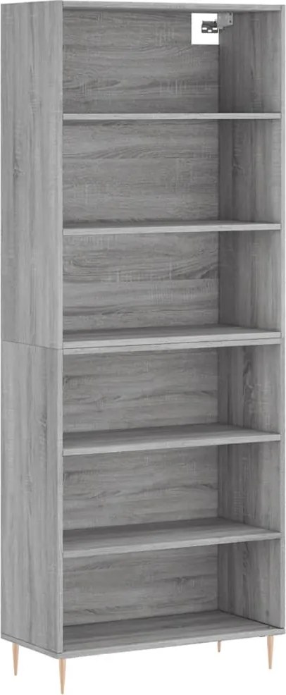 vidaXL betonszürke szerelt fa magasszekrény 69,5x32,5x180 cm