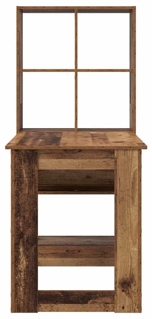 Asztal polcokkal tárolóval Öreg fa 122 x 67 x 145 cm Faanyag