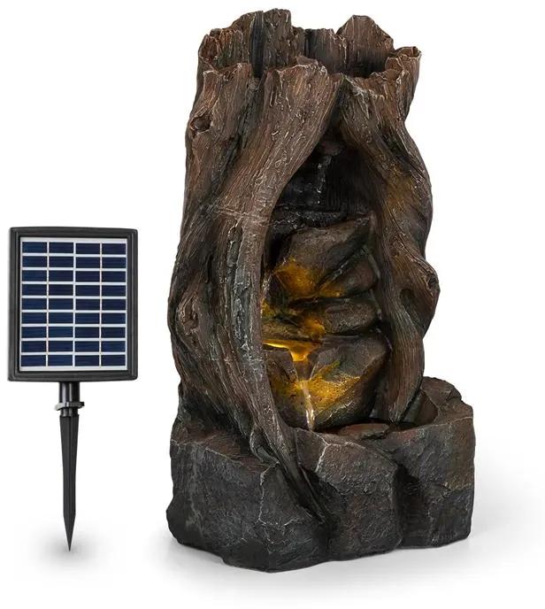 Magic Tree, napelemes szökőkút, 2,8 W, polyresin, 5 óra, akkumulátor, LED világítás, fa kinézet