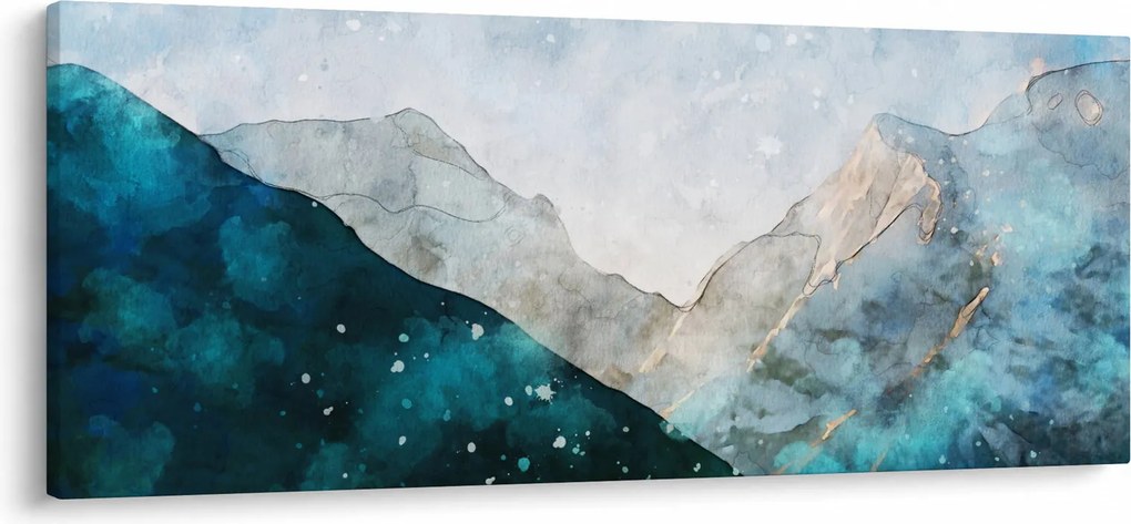 Kép - Hegyek rajza (120x50 cm)