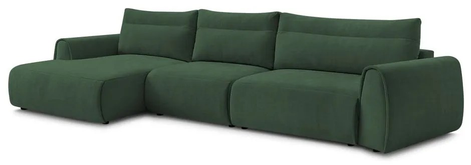 Sötétzöld sarokkanapé Aden – Bobochic Paris