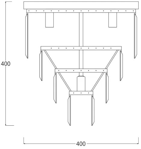 Zuma Line FC17106/4+1-CHR-Kristály mennyezeti lámpa AMEDEO 5xE14/40W/230V króm