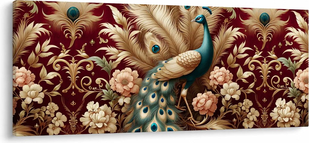 Kép – Elegáns páva (120x50 cm)
