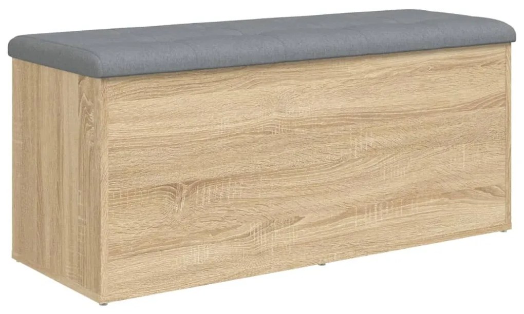 sonoma tölgy színű szerelt fa tárolópad 102 x 42 x 45 cm
